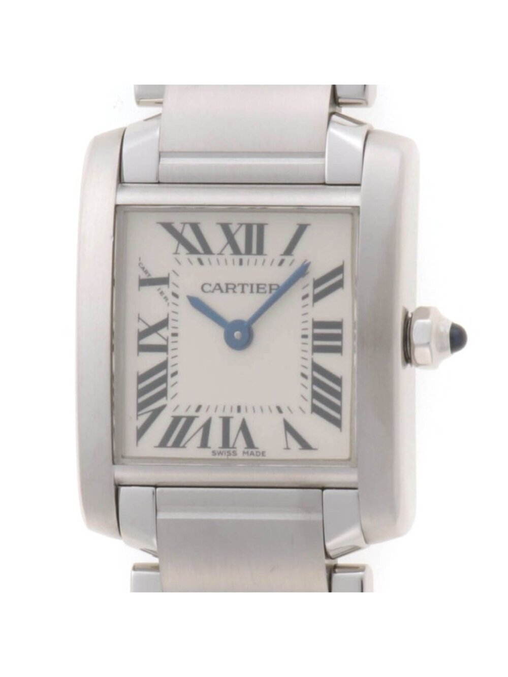 Cartier Tank Francaise SM Watch Steel Silver Dial Quartz